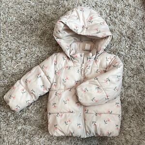 H&M baby girl puffer coat🩷